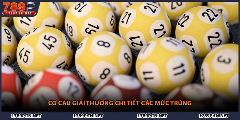 Cơ cấu giải thưởng chi tiết các mức trúng