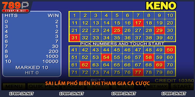 Sai lầm phổ biến khi tham gia cá cược